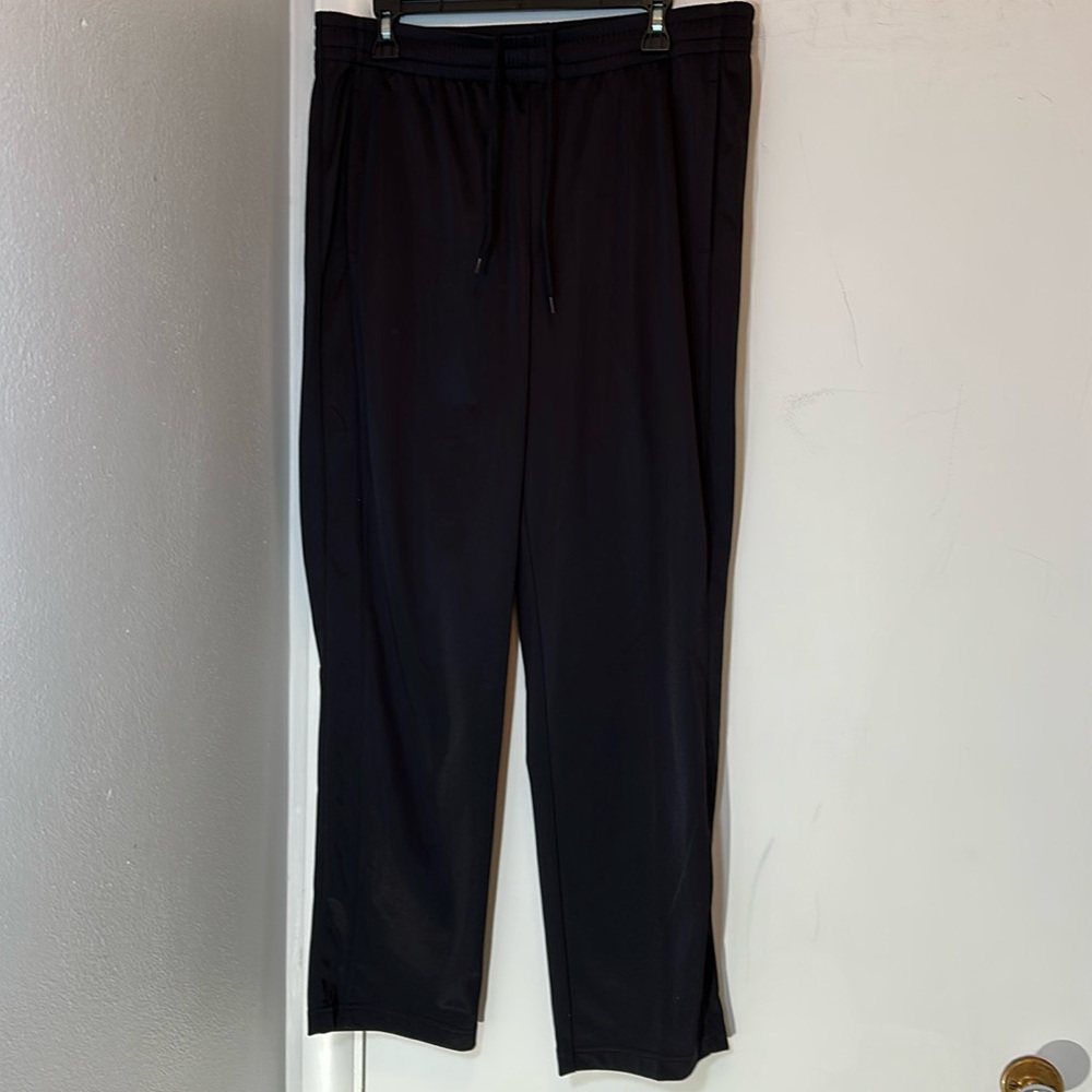 TEK Gear Black Piped Tricot Fleece Lined Training Pants Large NWOT - Picture 3 of 11